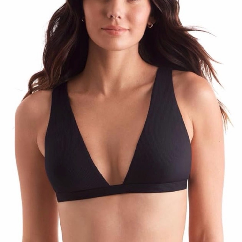 Mimi Flamingo Women's Swimwear Lido Rib Dakota Bra Swim Top Sz 4